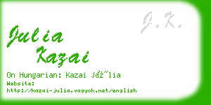 julia kazai business card